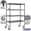 Salsbury Industries 9548M-BLK 48" Wide Mobile Wire Shelving - 69 Inches High - 18 Inches Deep - Black
