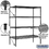 Salsbury Industries 9548S-BLK 48" Wide Stationary Wire Shelving - 63 Inches High - 18 Inches Deep - Black