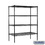Salsbury Industries 9548S-BLK 48" Wide Stationary Wire Shelving - 63 Inches High - 18 Inches Deep - Black