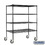 Salsbury Industries 9554M-BLK 60" Wide Mobile Wire Shelving - 69 Inches High - 24 Inches Deep - Black