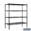 Salsbury Industries 9558S-BLK 60" Wide Stationary Wire Shelving - 63 Inches High - 18 Inches Deep - Black