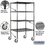 Salsbury Industries 9634M-BLK 36" Wide Mobile Wire Shelving - 80 Inches High - 24 Inches Deep - Black