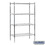 Salsbury Industries 9638S-CHR 36" Wide Stationary Wire Shelving - 74 Inches High - 18 Inches Deep - Chrome