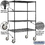 Salsbury Industries 9644M-BLK 48" Wide Mobile Wire Shelving - 80 Inches High - 24 Inches Deep - Black