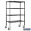 Salsbury Industries 9648M-BLK 48" Wide Mobile Wire Shelving - 80 Inches High - 18 Inches Deep - Black