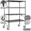 Salsbury Industries 9654M-BLK 60" Wide Mobile Wire Shelving - 80 Inches High - 24 Inches Deep - Black