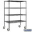 Salsbury Industries 9654M-BLK 60" Wide Mobile Wire Shelving - 80 Inches High - 24 Inches Deep - Black