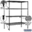 Salsbury Industries 9654S-BLK 60" Wide Stationary Wire Shelving - 74 Inches High - 24 Inches Deep - Black