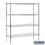 Salsbury Industries 9658S-CHR 60" Wide Stationary Wire Shelving - 74 Inches High - 18 Inches Deep - Chrome