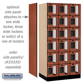 Salsbury Industries S-36361CHE See-Through Designer Wood Locker - Six Tier Box Style - 3 Wide - 6 Feet High - 21 Inches Deep - Cherry
