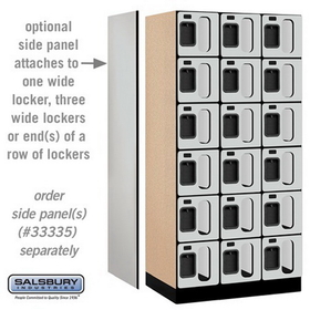Salsbury Industries S-36361GRY See-Through Designer Wood Locker - Six Tier Box Style - 3 Wide - 6 Feet High - 21 Inches Deep - Gray