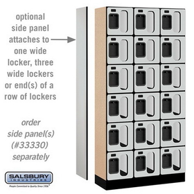 Salsbury Industries S-36365GRY See-Through Designer Wood Locker - Six Tier Box Style - 3 Wide - 6 Feet High - 15 Inches Deep - Gray