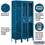 Salsbury Industries S-51365BL-U 15" Wide Single Tier See-Through Metal Locker - 3 Wide - 6 Feet High - 15 Inches Deep - Blue - Unassembled