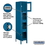 Salsbury Industries S-54168BL-U 15" Wide Four Tier See-Through Metal Locker - 1 Wide - 6 Feet High - 18 Inches Deep - Blue - Unassembled