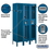 Salsbury Industries S-61352BL-U 12" Wide Single Tier See-Through Metal Locker - 3 Wide - 5 Feet High - 12 Inches Deep - Blue - Unassembled