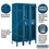 Salsbury Industries S-61355BL-U 12" Wide Single Tier See-Through Metal Locker - 3 Wide - 5 Feet High - 15 Inches Deep - Blue - Unassembled