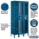 S-61362BL-U 12" Wide Single Tier See-Through Metal Locker - 3 Wide - 6 Feet High - 12 Inches Deep - Blue - Unassembled