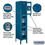 Salsbury Industries S-63155BL-U 12" Wide Triple Tier See-Through Metal Locker - 1 Wide - 5 Feet High - 15 Inches Deep - Blue - Unassembled