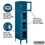 Salsbury Industries S-64158BL-U 12" Wide Four Tier See-Through Metal Locker - 1 Wide - 5 Feet High - 18 Inches Deep - Blue - Unassembled