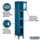 Salsbury Industries S-64165BL-U 12" Wide Four Tier See-Through Metal Locker - 1 Wide - 6 Feet High - 15 Inches Deep - Blue - Unassembled