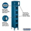 S-66165BL-U 12" Wide Six Tier Box Style See-Through Metal Locker - 1 Wide - 6 Feet High - 15 Inches Deep - Blue - Unassembled