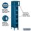 Salsbury Industries S-66168BL-U 12" Wide Six Tier Box Style See-Through Metal Locker - 1 Wide - 6 Feet High - 18 Inches Deep - Blue - Unassembled