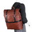 McKlein 18470 Element 17" Leather Two-Tone Flap Over Laptop Backpack, Brown