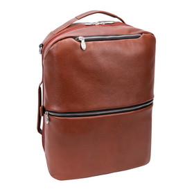 McKlein 1887U East Side 17" Leather 2-In-1 Laptop Cross-Body & Backpack
