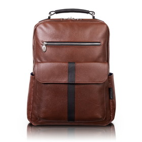 McKlein 1908U Logan 17" Leather Two-Tone Laptop Backpack