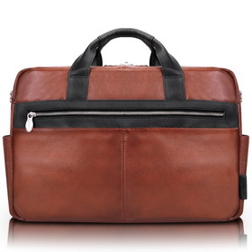 McKlein 1910U Southport 17" Leather Two-Tone Laptop Briefcase