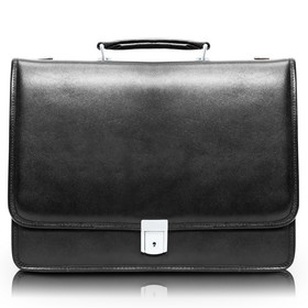 McKlein 4355 River North 15" Leather Triple-Compartment Laptop Briefcase