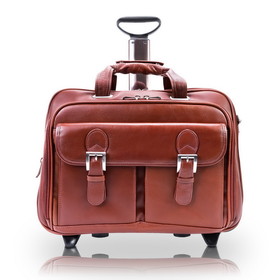 Siamod 4600 Ceresola 15" Leather Detachable-Wheeled Laptop Briefcase