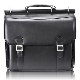 McKlein 8033 Halsted 15" Leather Double-Compartment Laptop Briefcase