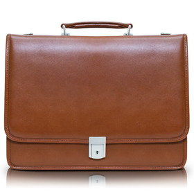 McKlein 8354 Lexington 15" Leather Flap Over Laptop Briefcase