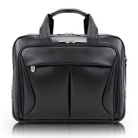 McKlein 8456 Pearson 17" Leather Expandable Laptop Briefcase