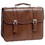 McKlein 85954 Flournoy 15" Leather Double-Compartment Laptop Briefcase, Brown