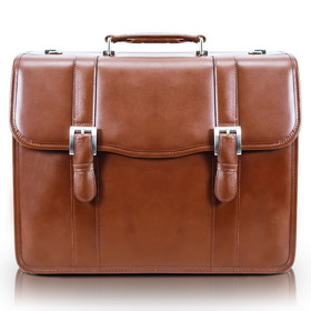 McKlein 8595 Flournoy 15" Leather Double-Compartment Laptop Briefcase