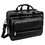 McKlein 86485 Elston 15" Leather Dual-Compartment Laptop Briefcase, Black