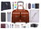 McKlein 96184A Davis 15" Leather Wheeled Laptop Briefcase, Brown