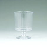 Maryland Plastics LU00510 5 oz. Lumiere Pedestal Wine Glass, Clear