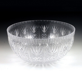 Maryland Plastics MPI03206 12 qt. Crystalware Crystal Cut Bowl, Clear