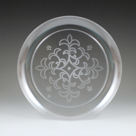 Maryland Plastics MPI0703 6.25" Sovereign Etched Plate, (35 Ct.), Clear