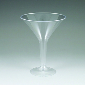 Maryland Plastics MPI90604 6 oz. Sovereign Martini Glass, 2 Piece, Clear