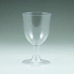 Maryland Plastics MPI92200 5 oz. Sovereign Wine Glass, 2 Piece, 20ct, Clear