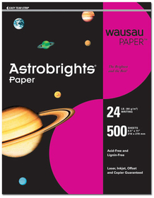 Wausau Fireball Fuchsia Letterhead - 500 Sheets/Pack