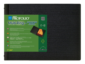 Multi-Ring Binder with Mounting Board, Horizontal, 14" x 11" - Carton
