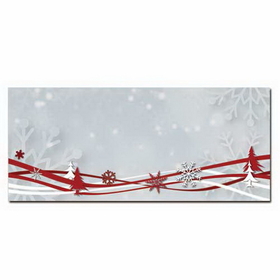 Snowflake & Ribbons Envelope, 50 Pack