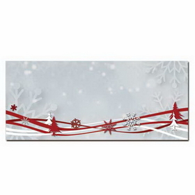 Snowflake & Ribbons Envelope, 25 Pack