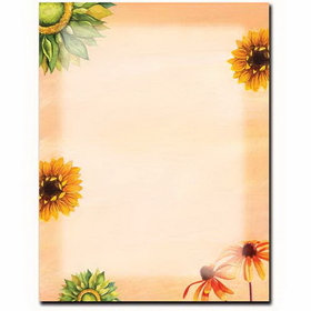 The Image Shop OLH008 Sunny Flowers Letterhead, 100 pack