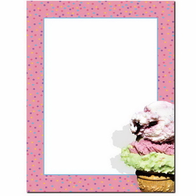 The Image Shop OLH020 Ice Cream Cone Letterhead, 100 pack